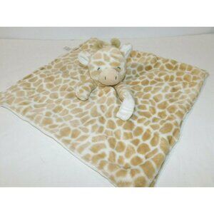 Carters Tan White Giraffe Security Blanket Pacifier Holder Baby Lovey 67212